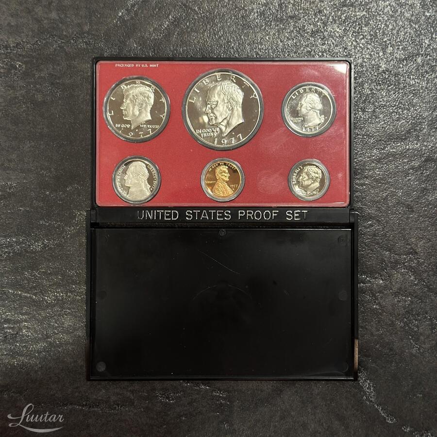 Mündid United States Proof Set 1977a.