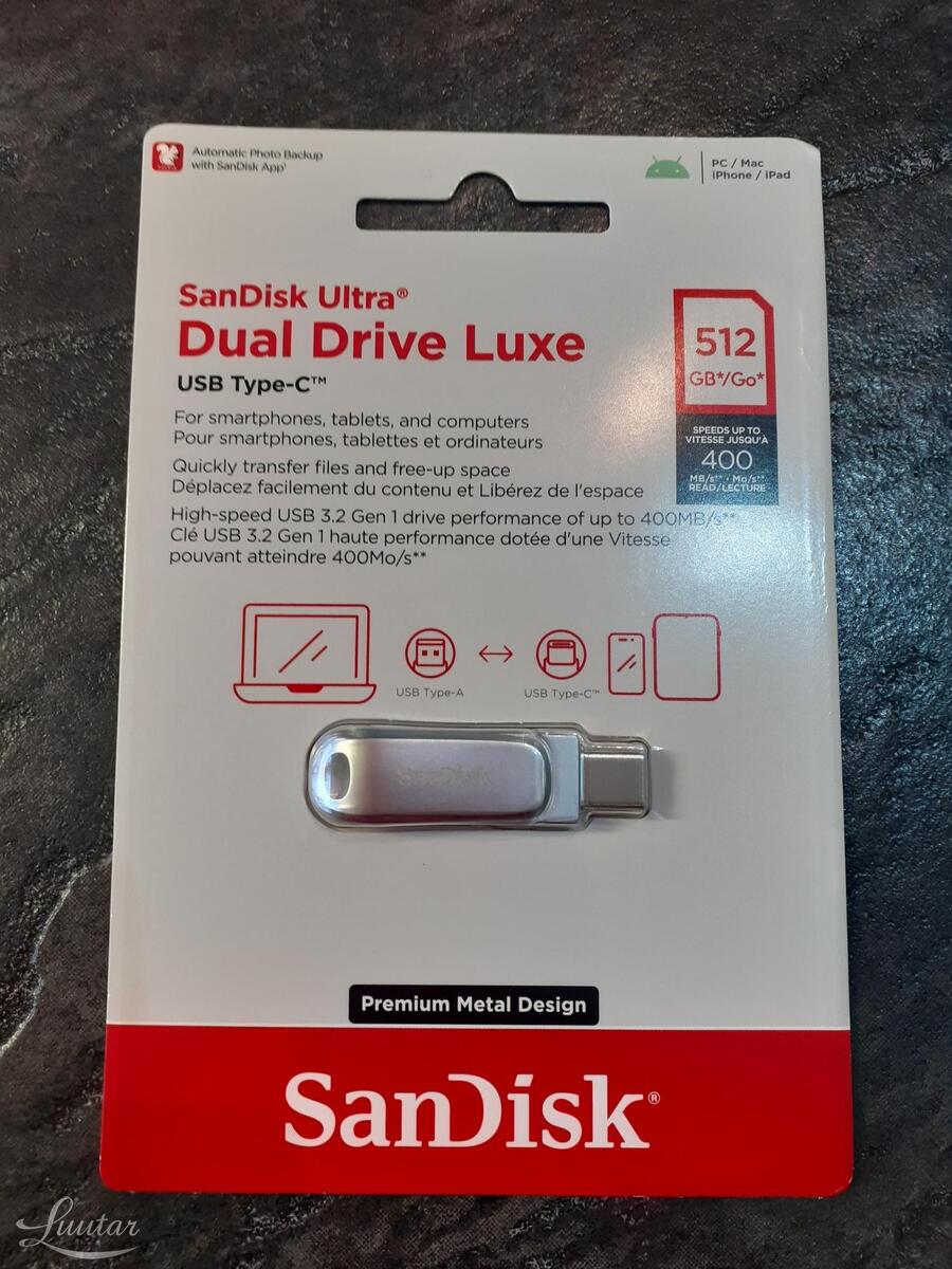 Mälupulk SanDisk 512GB Ultra Dual Drive Luxe Type-C