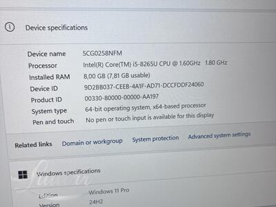 Sülearvuti HP Probook 640 G5 i5-8265u