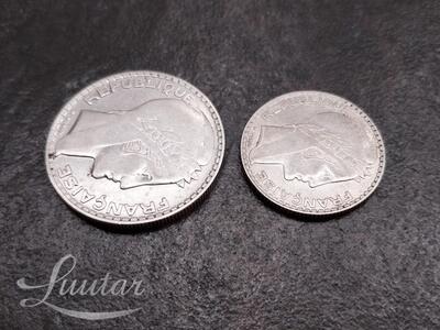 Hõbemündid "Prantsusmaa 20frankov, 10frankov 1933a"