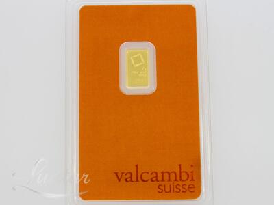 Kuldplaat 999* 1g Valcambi Suisse