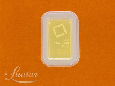 Kuldplaat 999* 1g Valcambi Suisse