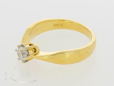 Kuldsõrmus 585* Briljant 0.30 ct + sertifikaat