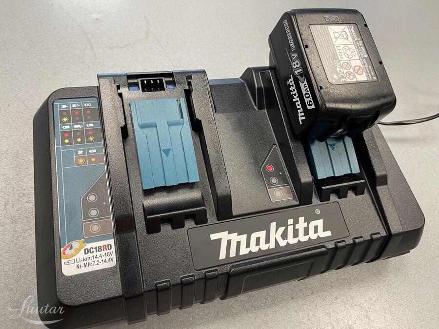 Laadija Makita DC18RD+Aku Makita 6,0Ah 18V