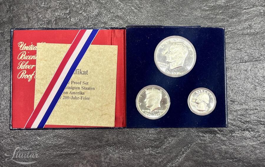 Hõbemündid "200 let nezavisimosti USA" 1776-1976a
