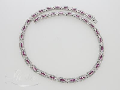 Kuldkaelakett 585* Briljandid 1,4ct + Rubiinid