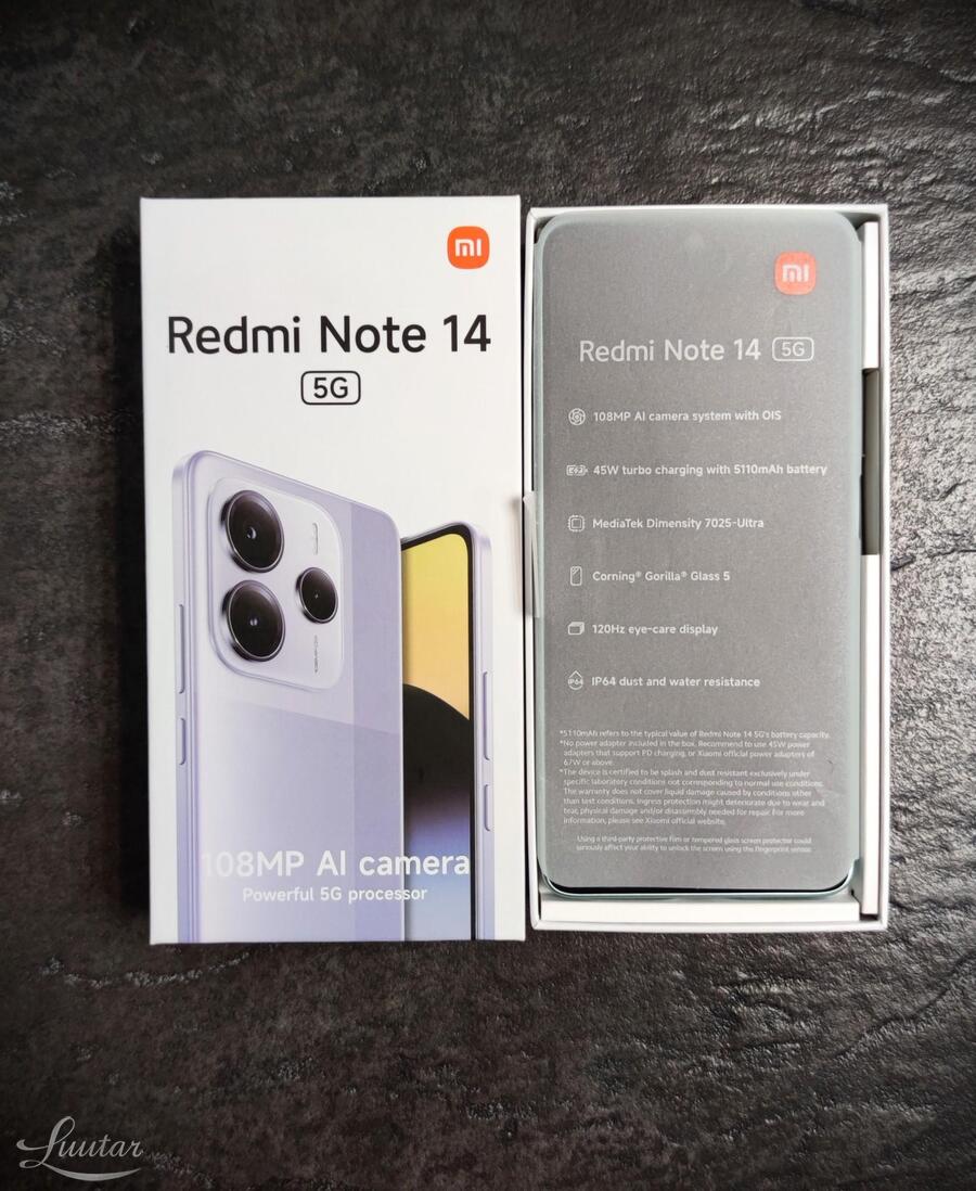 Mobiiltelefon Xiaomi Redmi Note 14 5G 128GB UUS!