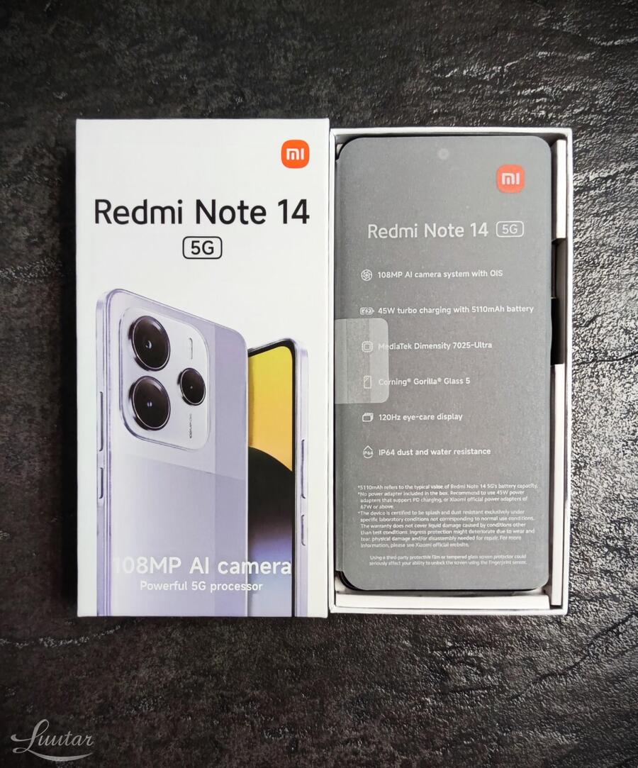 Mobiiltelefon Xiaomi Redmi Note 14 5G 128GB UUS!