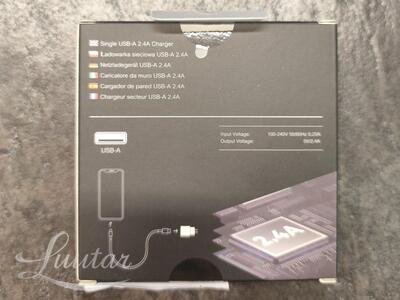 Laadija PRESTICO F7S 1xUSB + Juhe Lightning 2.4A Valge