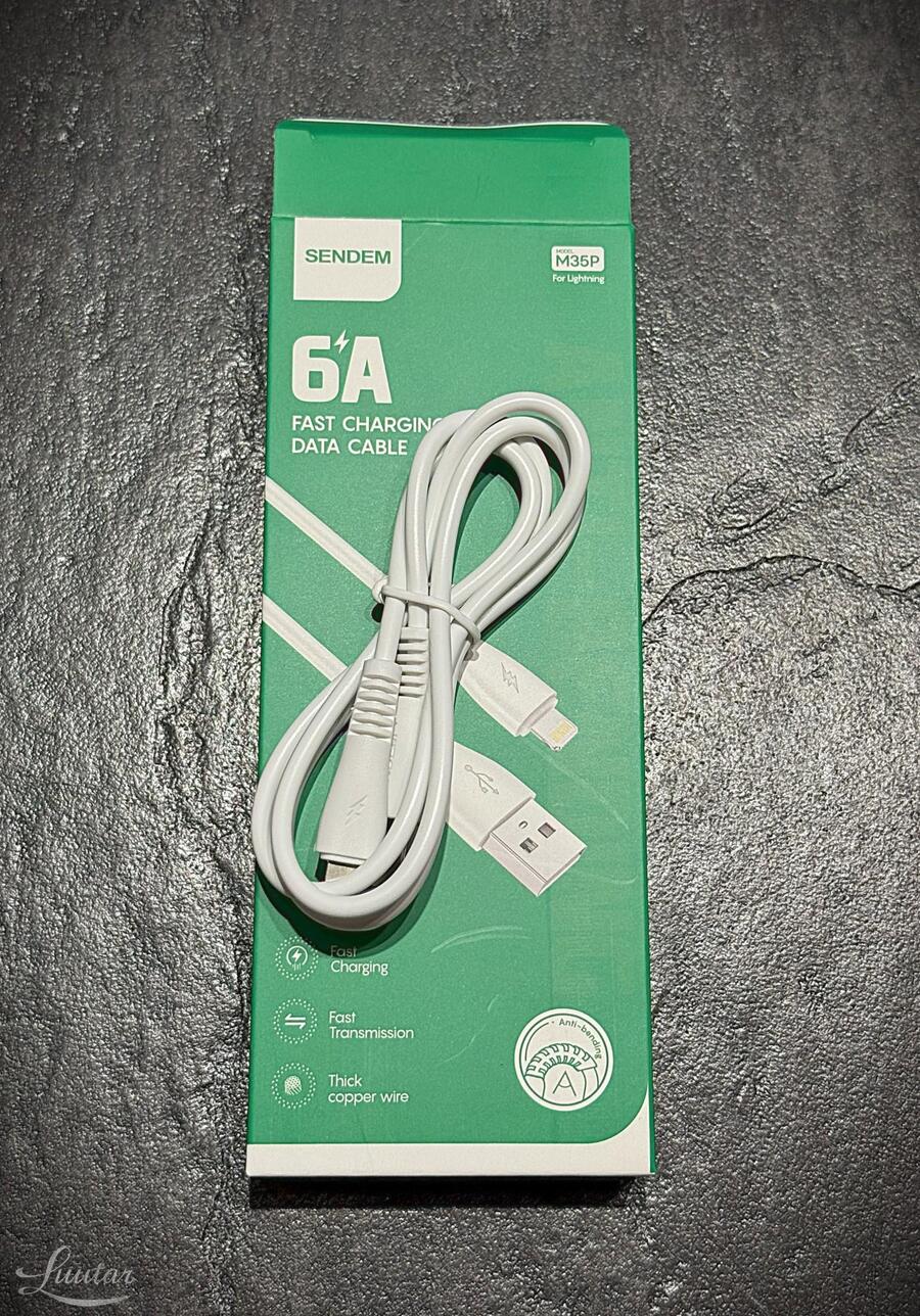 Juhe SENDEM M35P USB - Lightning 6A valge