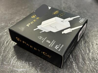 Laadija PRESTICO F8S-L 1xUSB-C + Juhe Lihtning 20W PD