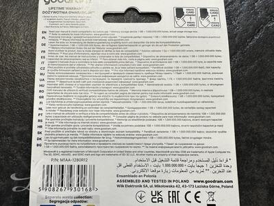Mälukaart microSD GOODRAM 128GB 