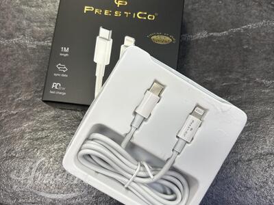 Juhe PRESTICO T5 USB-C - Lightning PD valge
