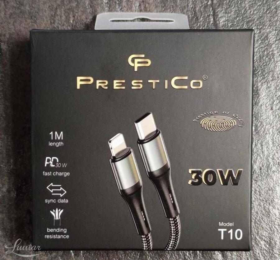 Juhe PRESTICO T10 USB-C - Lightning 30W PD must UUS!