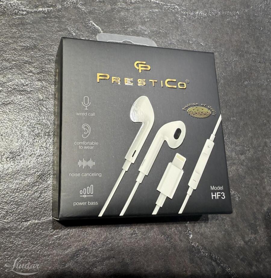 Kõrvaklapid PRESTICO HF3 Lightning valge UUS!