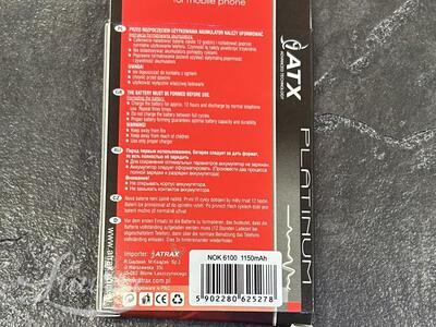 Aku Nokia BL - 4C (NOK 6100) UUS!
