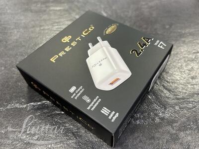 Laadija PRESTICO F7 1xUSB 2.4A valge UUS!