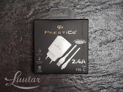Laadija PRESTICO F9S 1xUSB + Juhe USB-C 2.4A UUS!