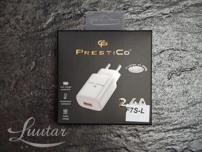 Laadija PRESTICO F7S 1xUSB + Juhe Lightning 2.4A UUS