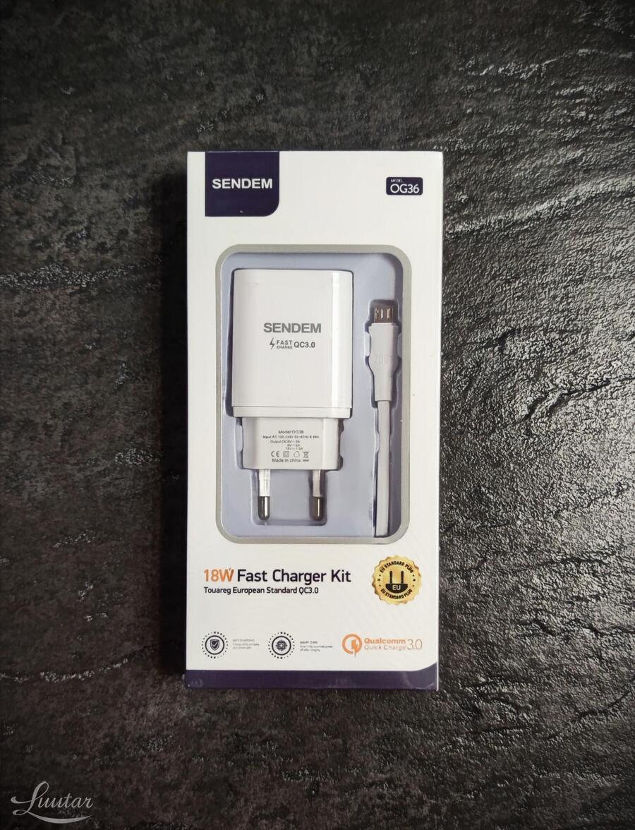 Laadija SENDEM OG36 1xUSB + microUSB QC 3.0 UUS!