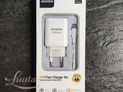 Laadija SENDEM OG36 1xUSB + microUSB QC 3.0 UUS!