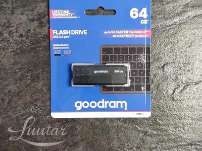 Mälupulk GOODRAM UME3 64GB USB 3.0 UUS!