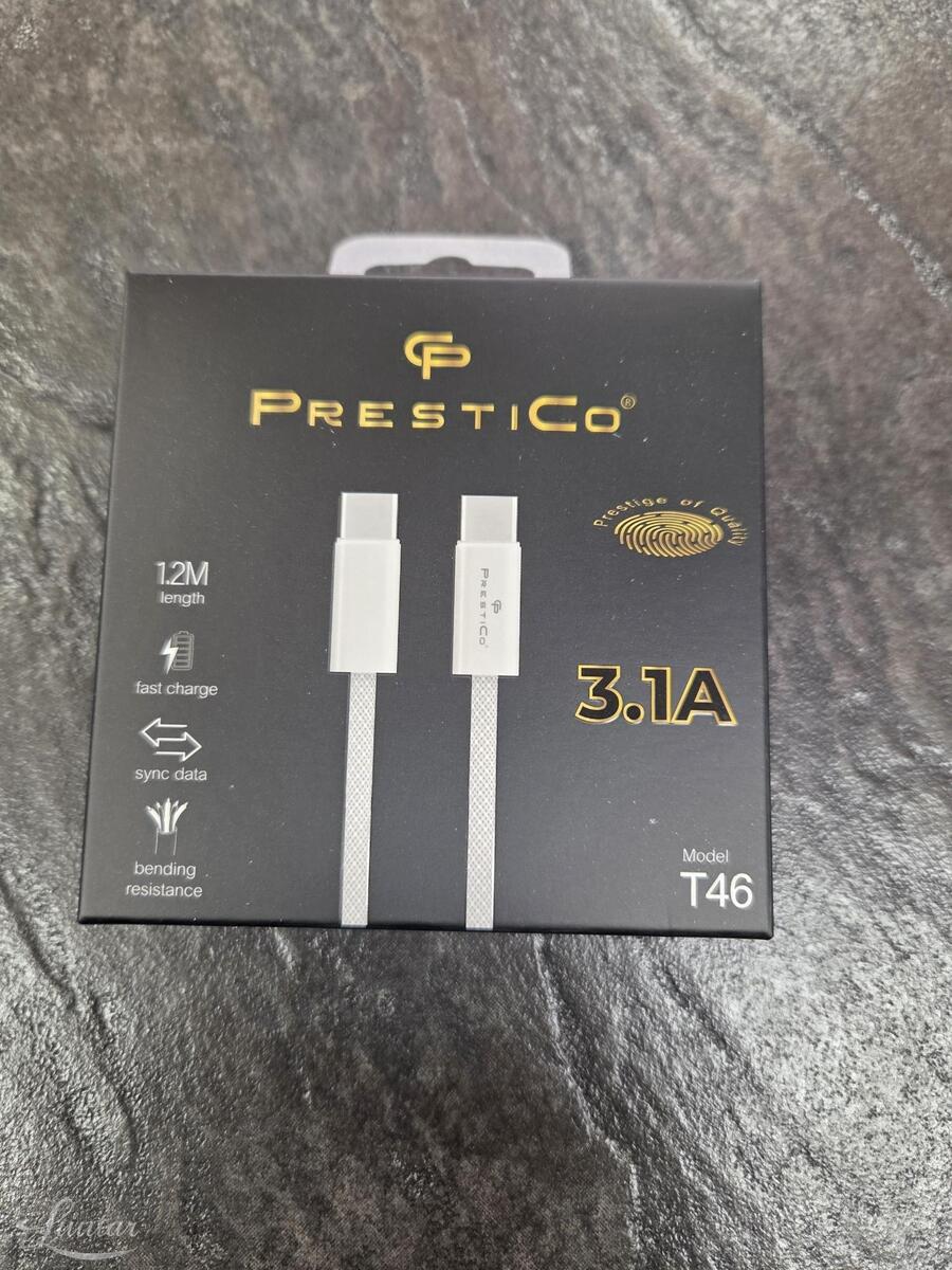 Juhe PRESTICO T46 USB -C PD1.2M valge