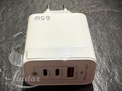 Laadija PRESTICO F28 1xUSB+2xUSB-C 65W 2xPD GaN