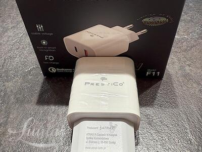 Laadija PRESTICO F11 1xUSB+USB-C QC PD 20w
