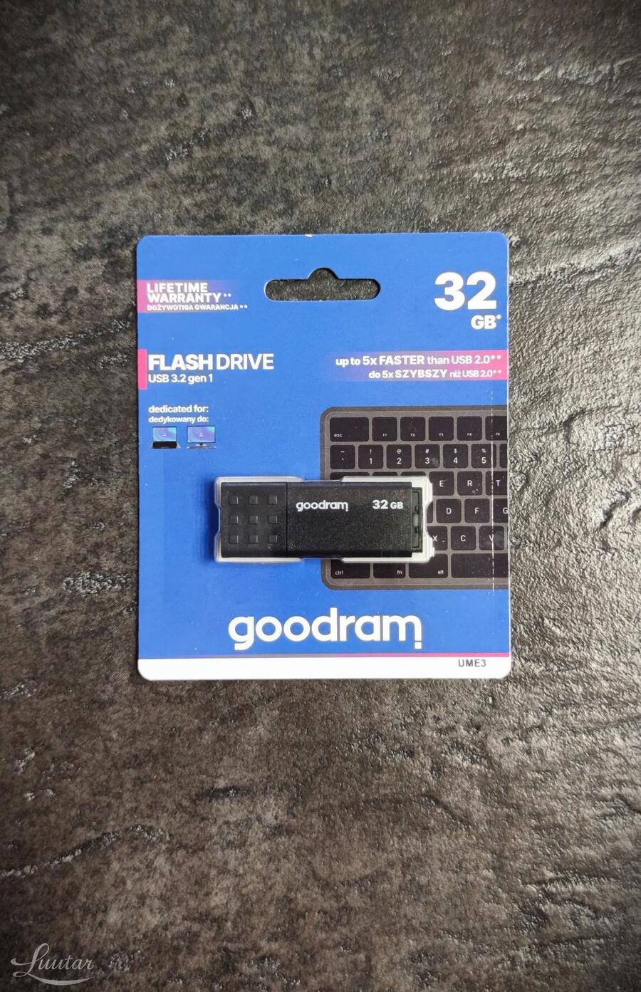 Mälupulk GOODRAM UME3 32GB USB 3.0 UUS!