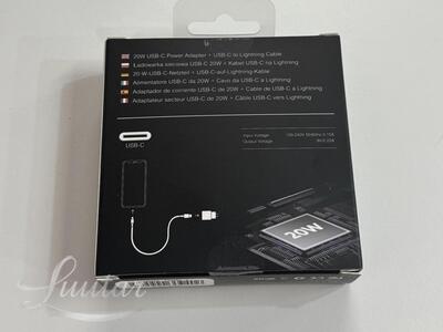 Laadija PRESTICO F8S 1xUSB-C + Juhe Lightning 20W PD valge UUS!