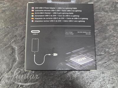 Laadija PRESTICO F8S 1xUSB-C+Juhe Lightning 20W PD valge