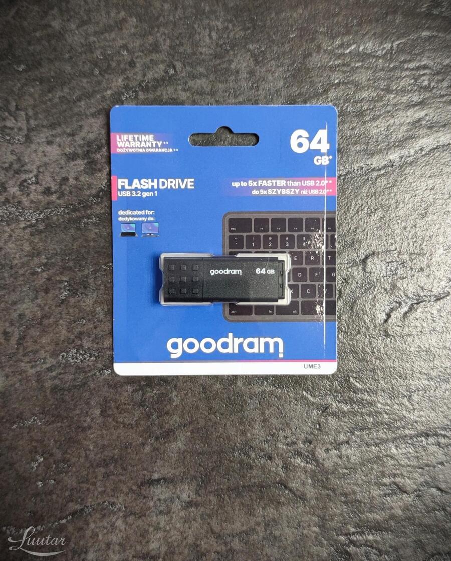 Mälupulk GOODRAM UME3 64GB USB 3.0 UUS!