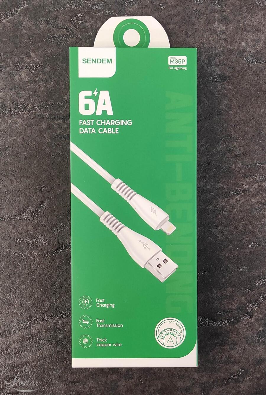 Juhe SENDEM M35P USB - Lightning 6A UUS!