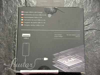 Laadija PRESTICO F7S 1xUSB + Juhe Lightning 2.4A Valge UUS!