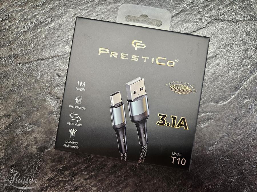 Juhe PRESTICO T10 USB - USB-C 3.1A must UUS!