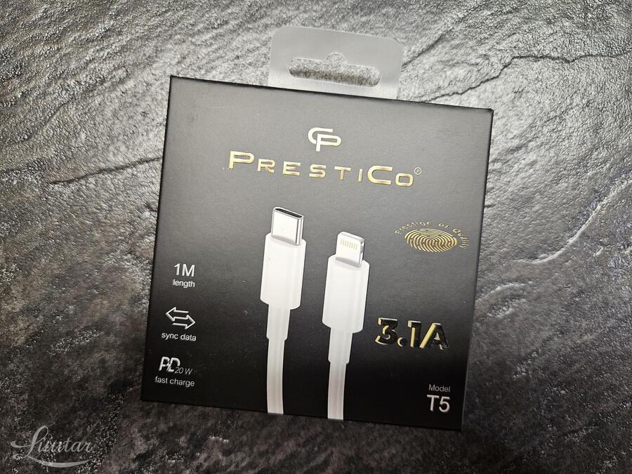 Juhe PRESTICO T5 USB-C - Lightning PD valge