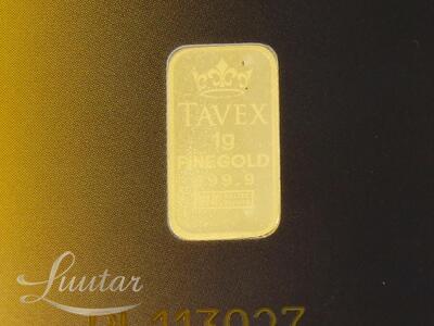 Kuldplaat 999* Tavex 1g