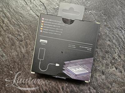Laadija PRESTICO F7S 1xUSB + Juhe microUSB 2.4A valge UUS!