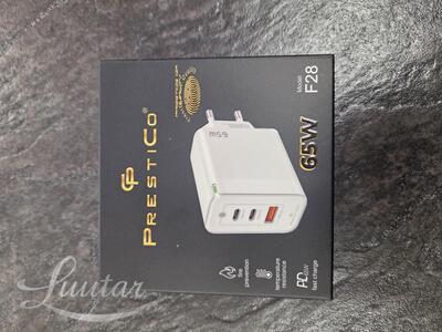 Laadija PRESTICO F28 1xUSB+2xUSB-C 65W 2xPD GaN Valge