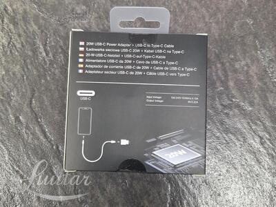 Laadija PRESTICO F8S 1xUSB-C+Juhe USB-C20W PD Valge