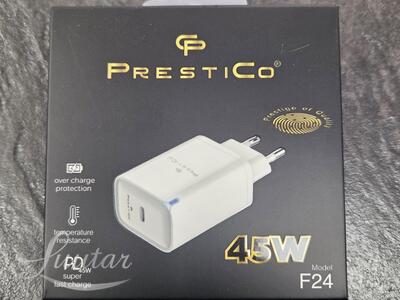 Laadija PRESTICO F24 1xUSB-C45WPD GaN valge