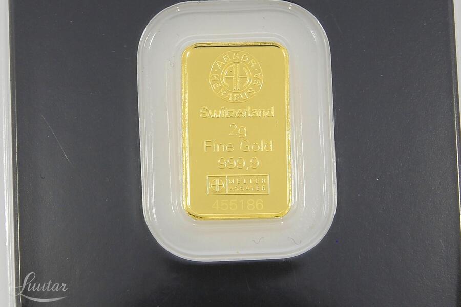 Kuldplaat 999* 2g Argor-Heraeus 
