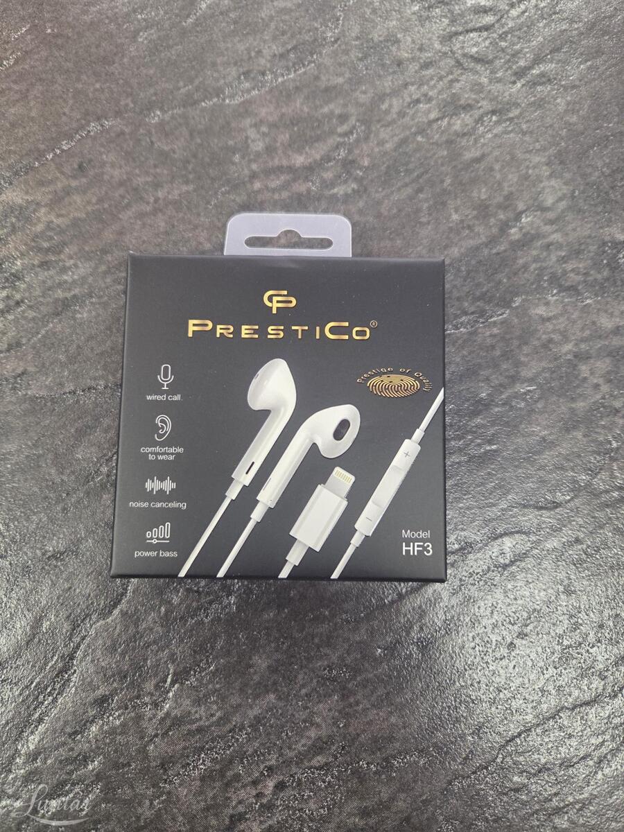 Kõrvaklapid PRESTICO HF3Lightning valge