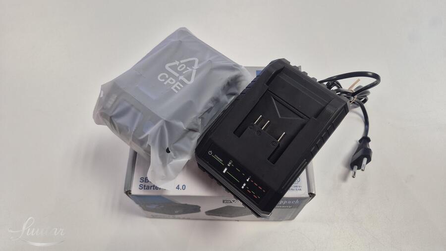Komplekt Scheppach SBSK4.0 Starterkit 1 x 4,0Ah aku + 2,4A laadija UUS!
