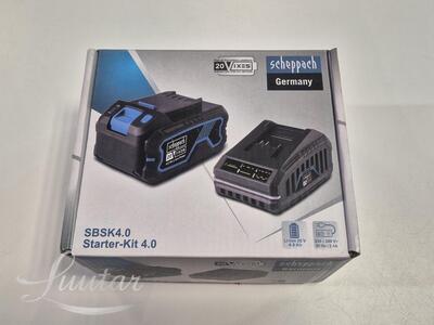 Komplekt Scheppach SBSK4.0 Starterkit 1 x 4,0Ah aku + 2,4A laadija UUS!
