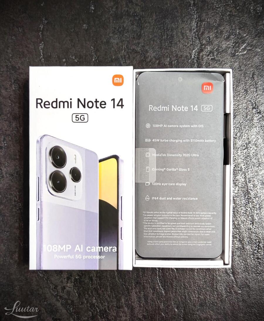 Mobiiltelefon Xiaomi Redmi Note 14 5G 256GB UUS!