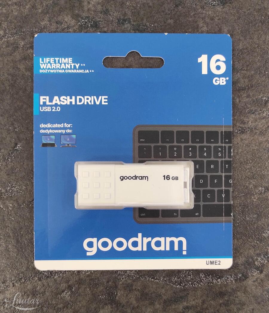 Mälupulk GOODRAM UME2 16GB 2.0 valge UUS!