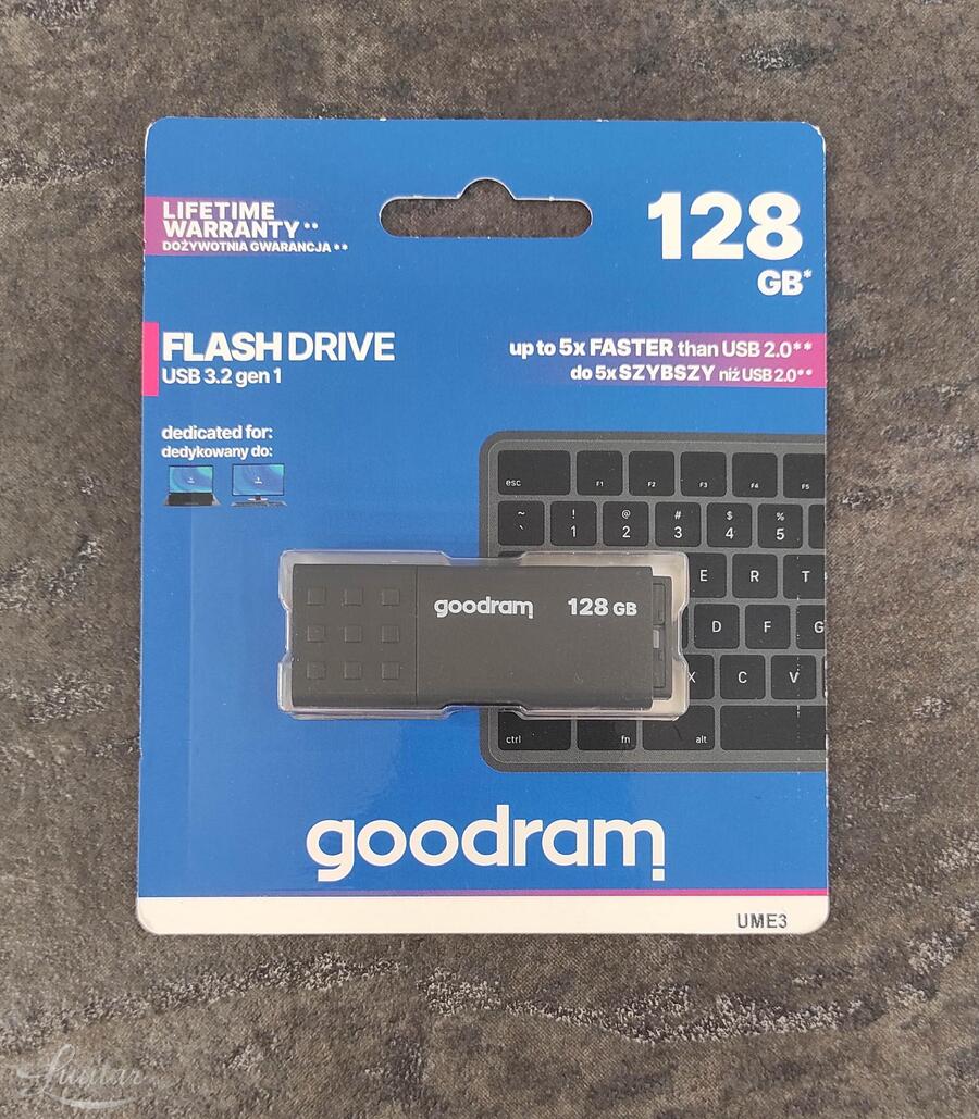 Mälupulk GOODRAM UME3 128GB USB 3.0 must UUS!