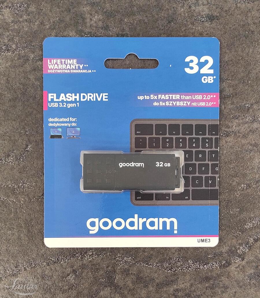 Mälupulk GOODRAM UME3 32GB USB 3.0 must UUS!